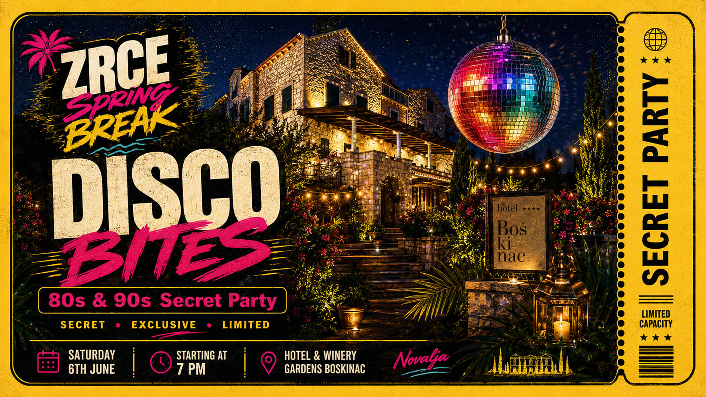 DISCO BITES 80s and 90s Secret Party at Hotel and Winery Gardens Boskinac